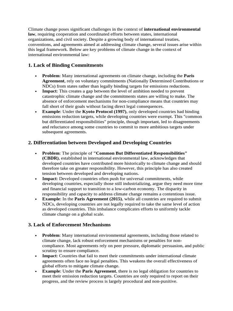 Challenges in International Climate Law | PDF | Climate Change ...