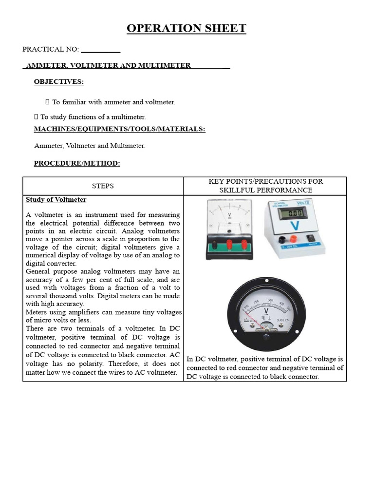 Measuring Electrical Parameters with Meters | PDF | Capacitor | Resistor