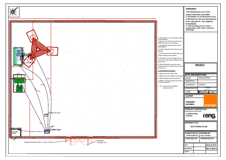 Site Piping Plan for Fuel Tank Project | PDF