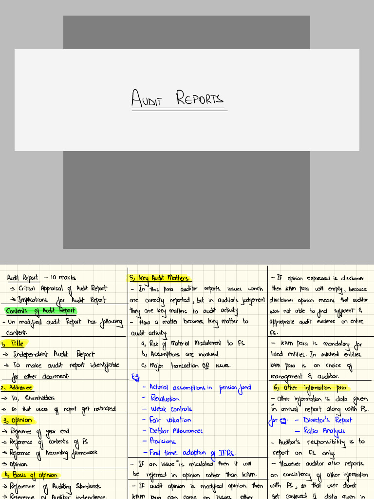 4 Audit Reports Pdf Audit Going Concern