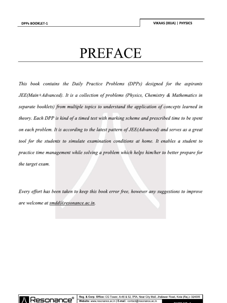 DPP Module-1 - DPP No. 1 To 21 | PDF