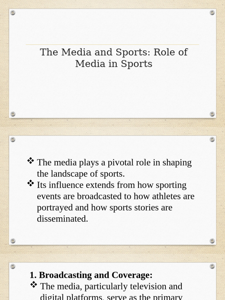 The Media and Sports Role of Media in Sports 2023 | PDF | Augmented ...