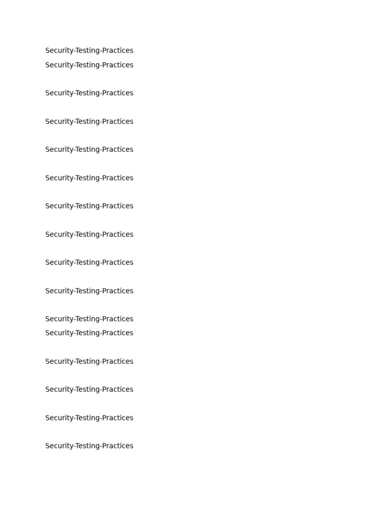 Essential Security Testing Practices | PDF