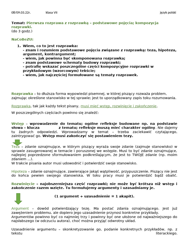 Rozprawka | PDF
