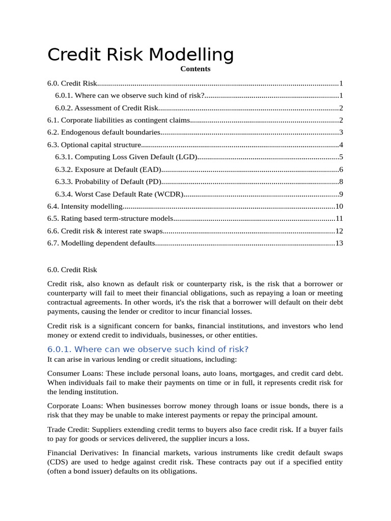 Credit Risk Insights for Finance Pros | PDF | Credit Risk | Capital ...