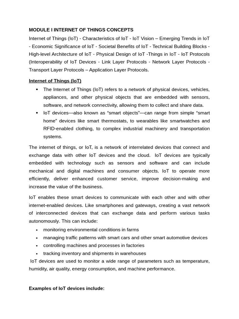 Module I Internet of Things Concepts 2 | PDF | Internet Of Things ...