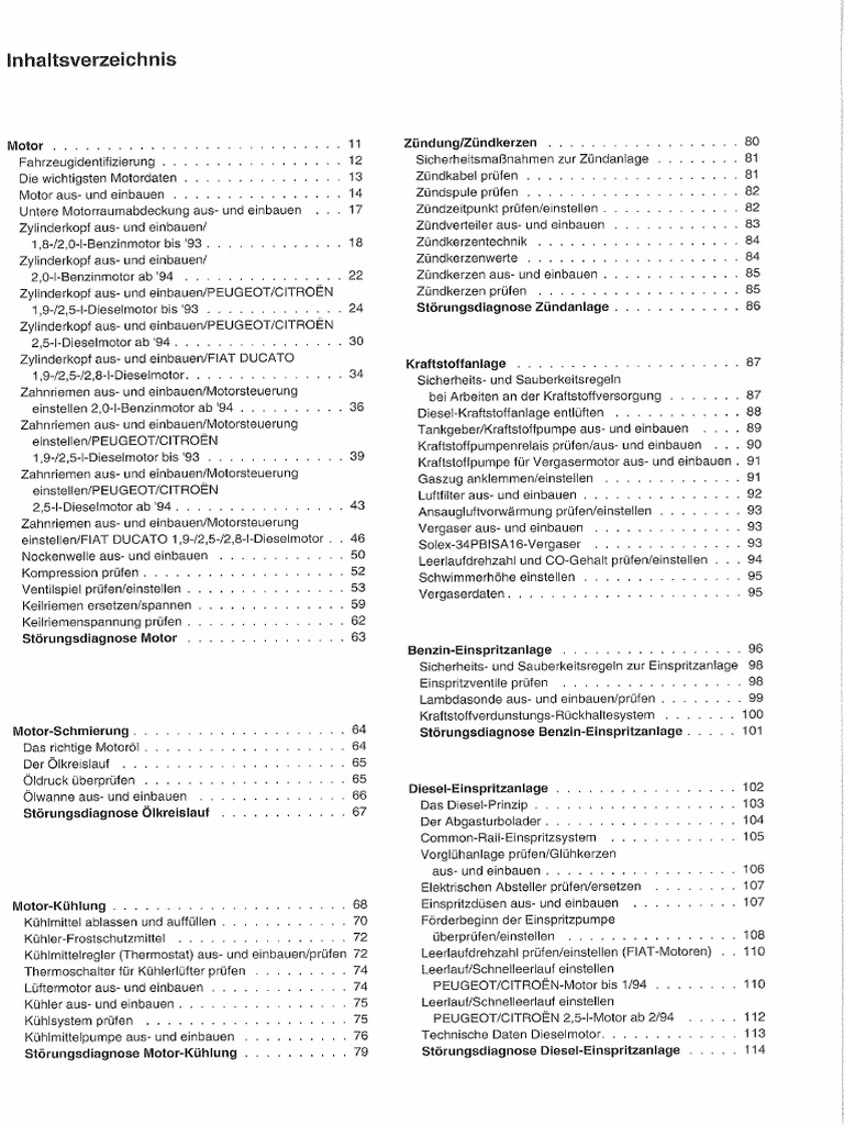 Reparaturhandbuch Fiat Ducato 280 | PDF