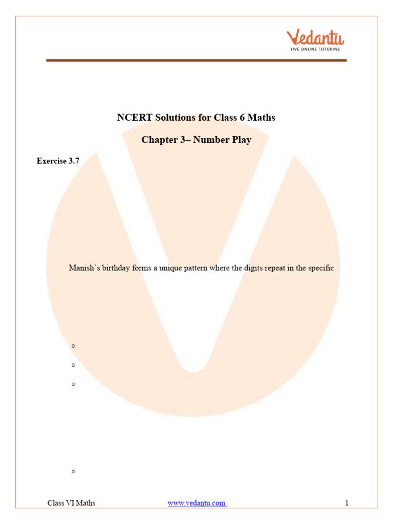 Exercise 3.7 Class 6