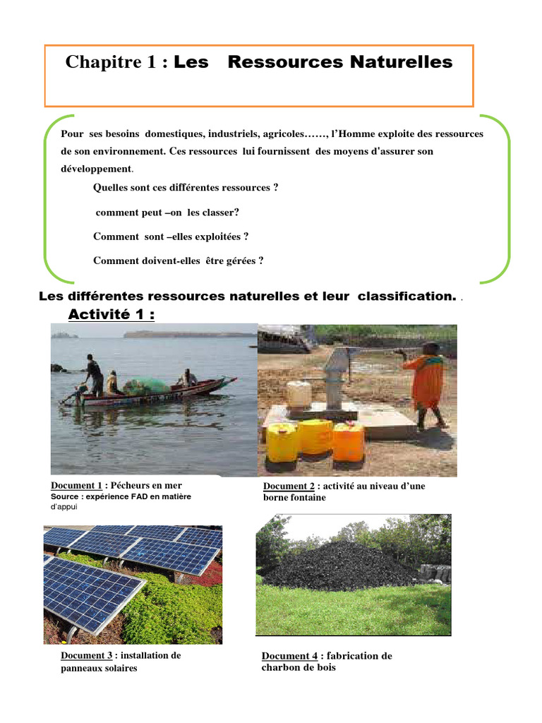 Classification des ressources naturelles | PDF | Forêt | Économie ...