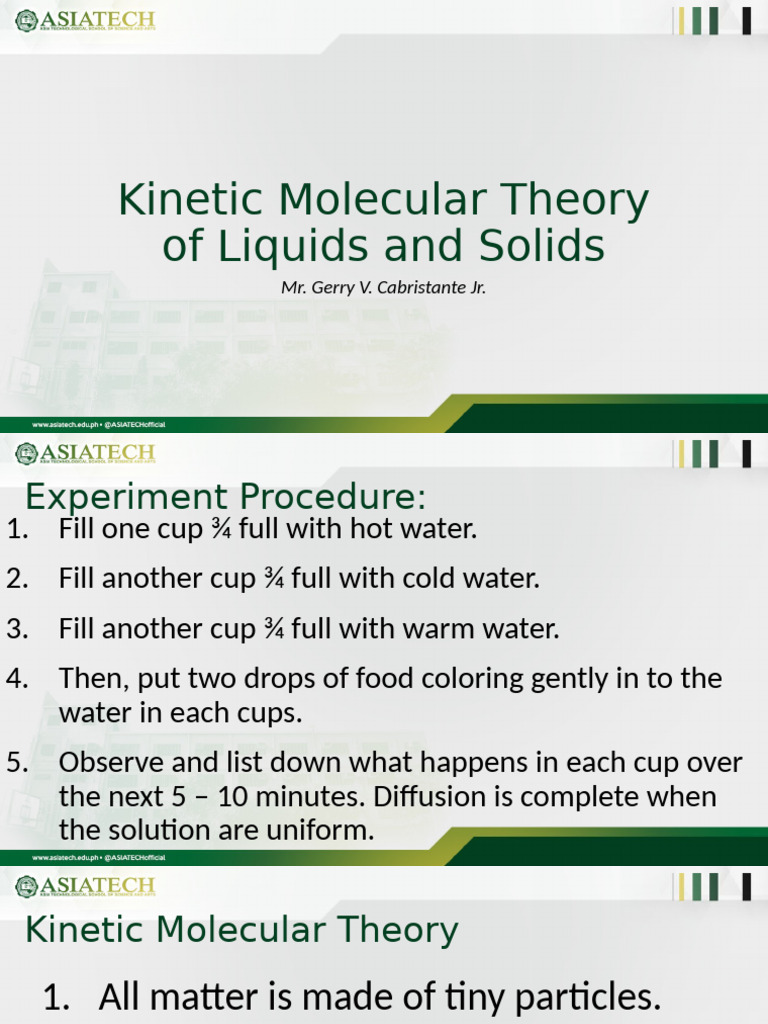 L2 Kinetic Molecular Theory | PDF | Intermolecular Force | Chemical ...
