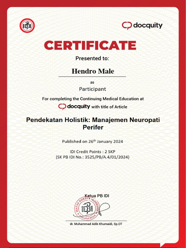 Hendro Male Profile Overview | PDF
