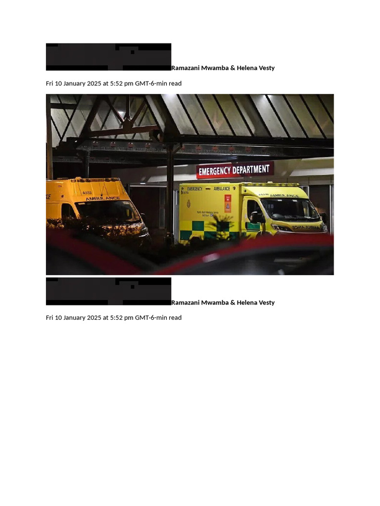 NHS A&E Crisis: Patient Wait Times | PDF