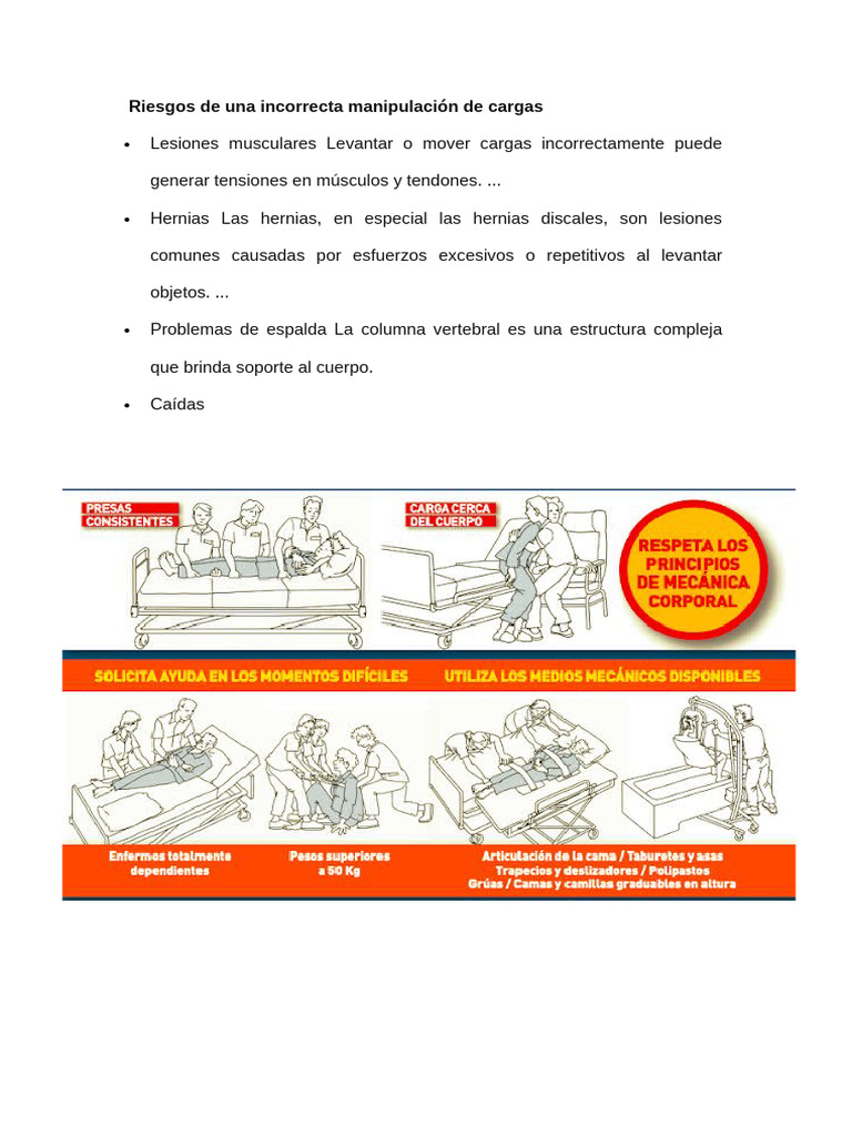 Riesgos de Manipulación de Cargas | PDF