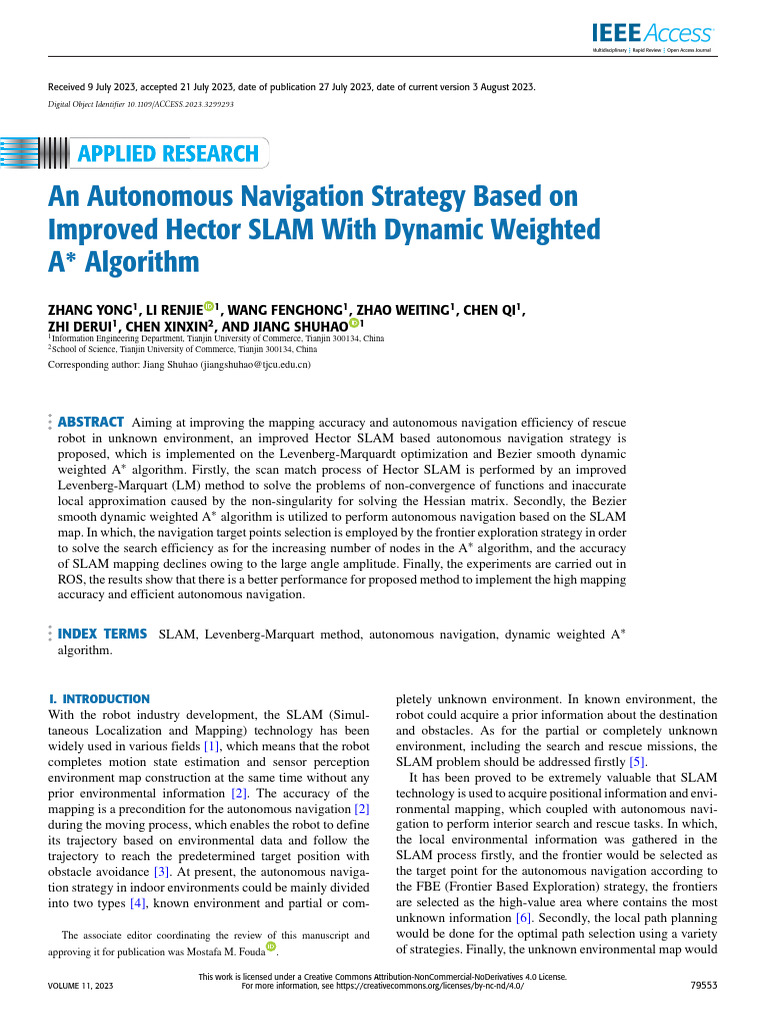 An Autonomous Navigation Strategy Based On Improved Hector SLAM With ...