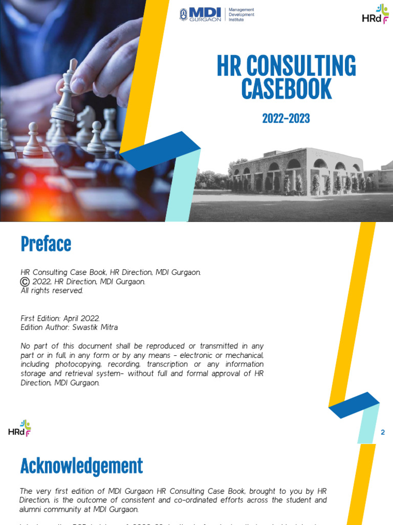 HR Consulting Casebook - MDI Gurgaon | PDF | Mergers And Acquisitions ...