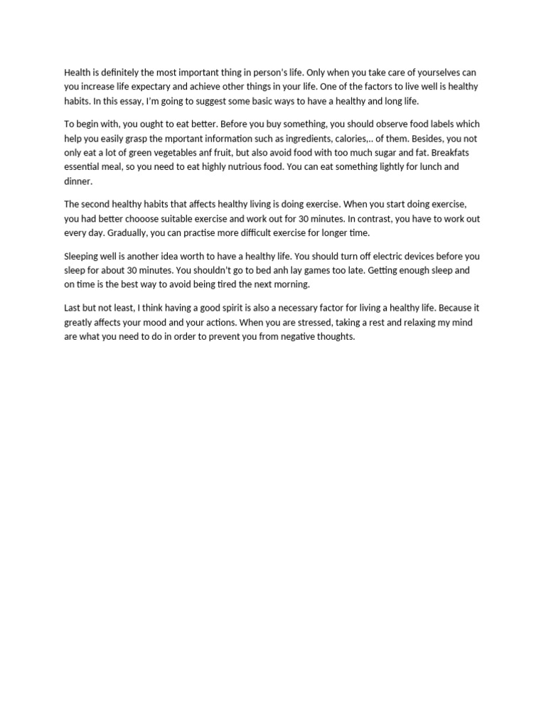Healthy Life | PDF
