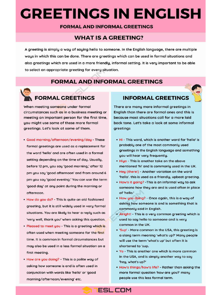 Greetings in English 1 | PDF