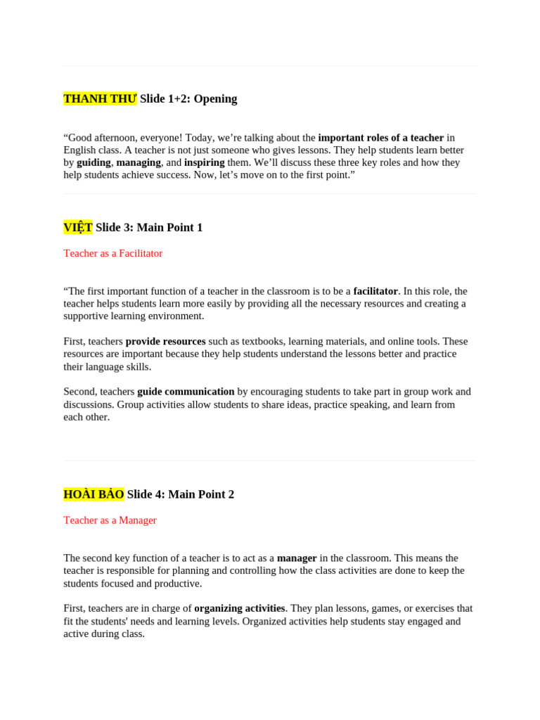 FUNCTIONS SCRIPT | PDF | Teachers | Classroom