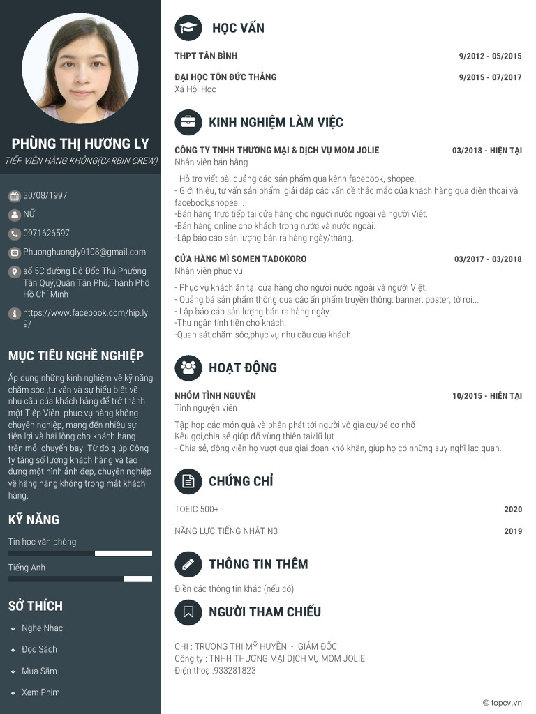 PHUNG THI HUONG LY TopCV - VN 250621.225519 | PDF