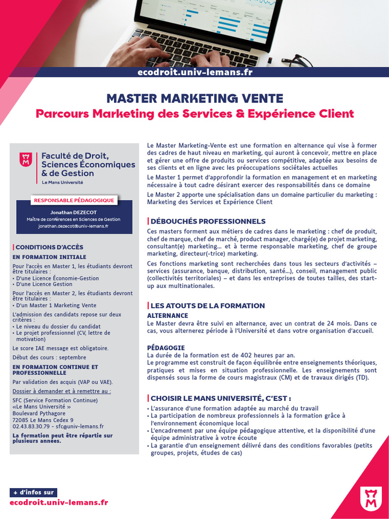 Master Marketing-Vente en Alternance | PDF | Commercialisation | Sodles