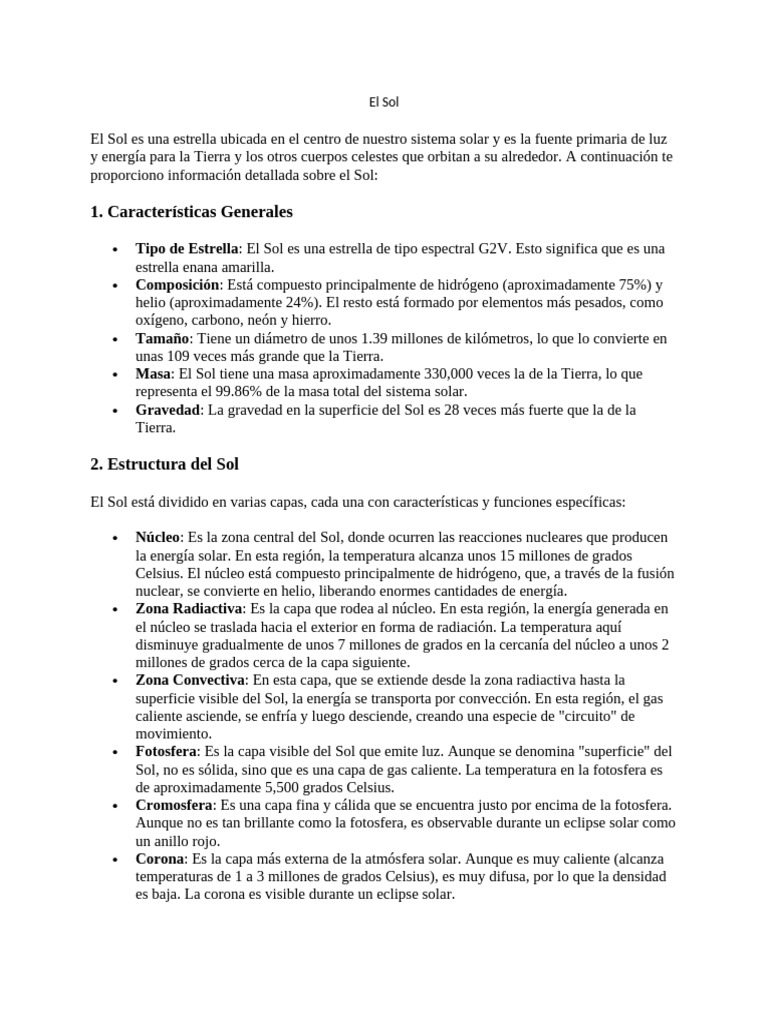 El Sol | PDF | Dom | Estrellas