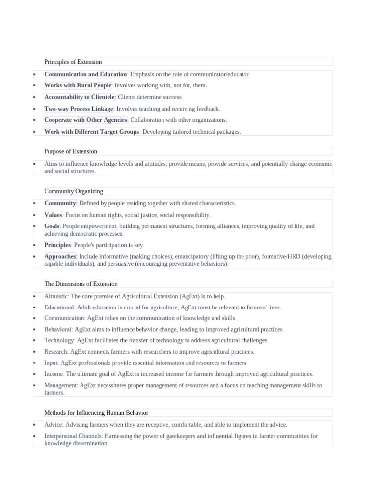 Principles of Extension Education and Community Engagement | PDF ...