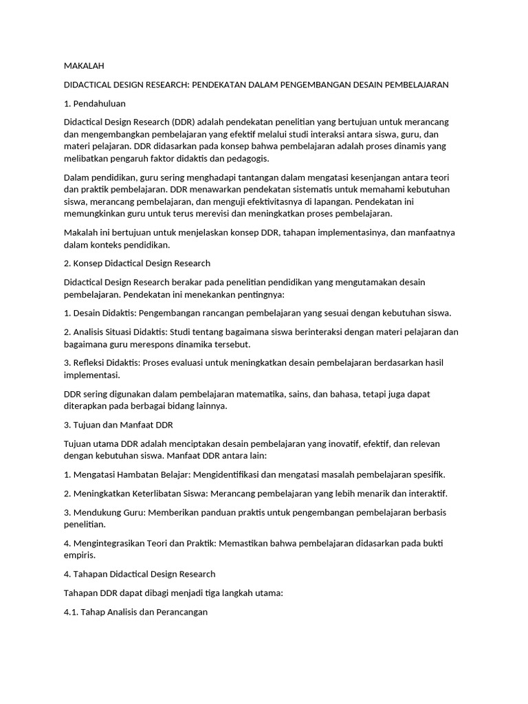 Memahami Didactical Design Research | PDF