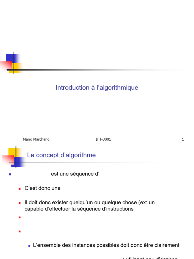 Introduction à l'algorithmique et pgcd | PDF | Informatique ...