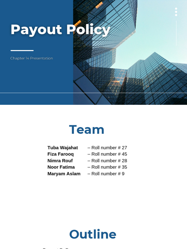 The Mechanics of Payout Policy | PDF | Dividend | Share Repurchase