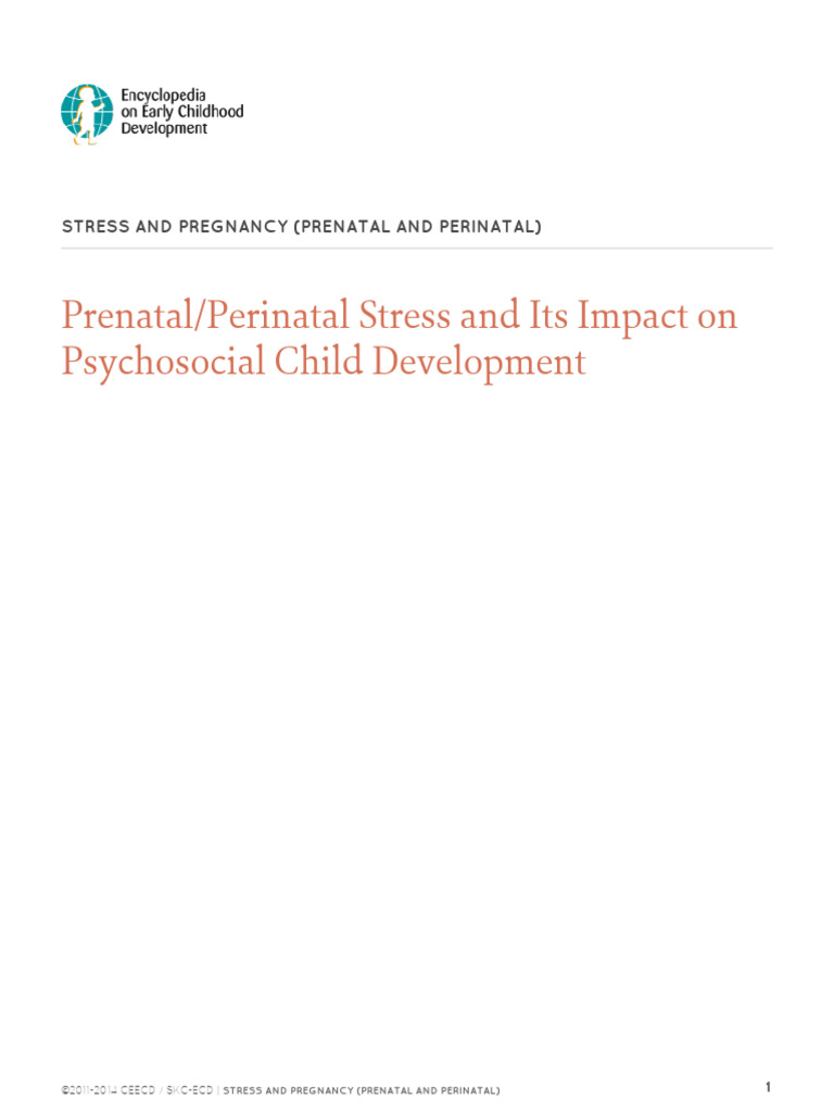 Prenatal Stress Effects on Child Development | PDF | Prenatal ...