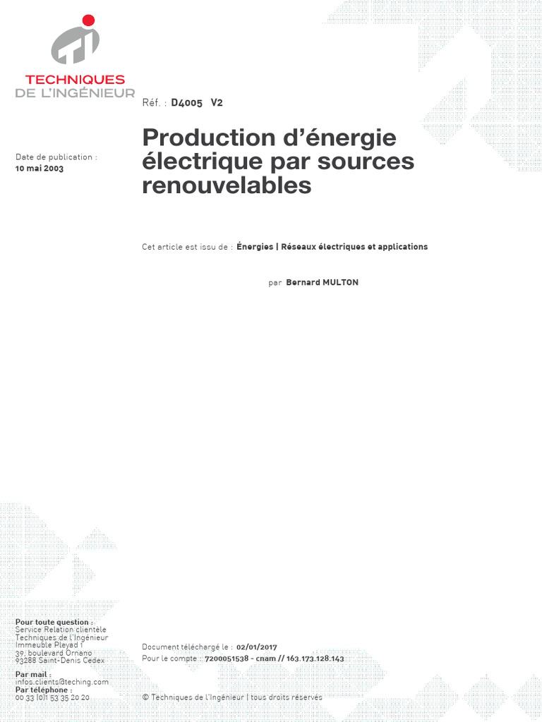 Énergies renouvelables : enjeux et solutions | PDF | Énergie ...