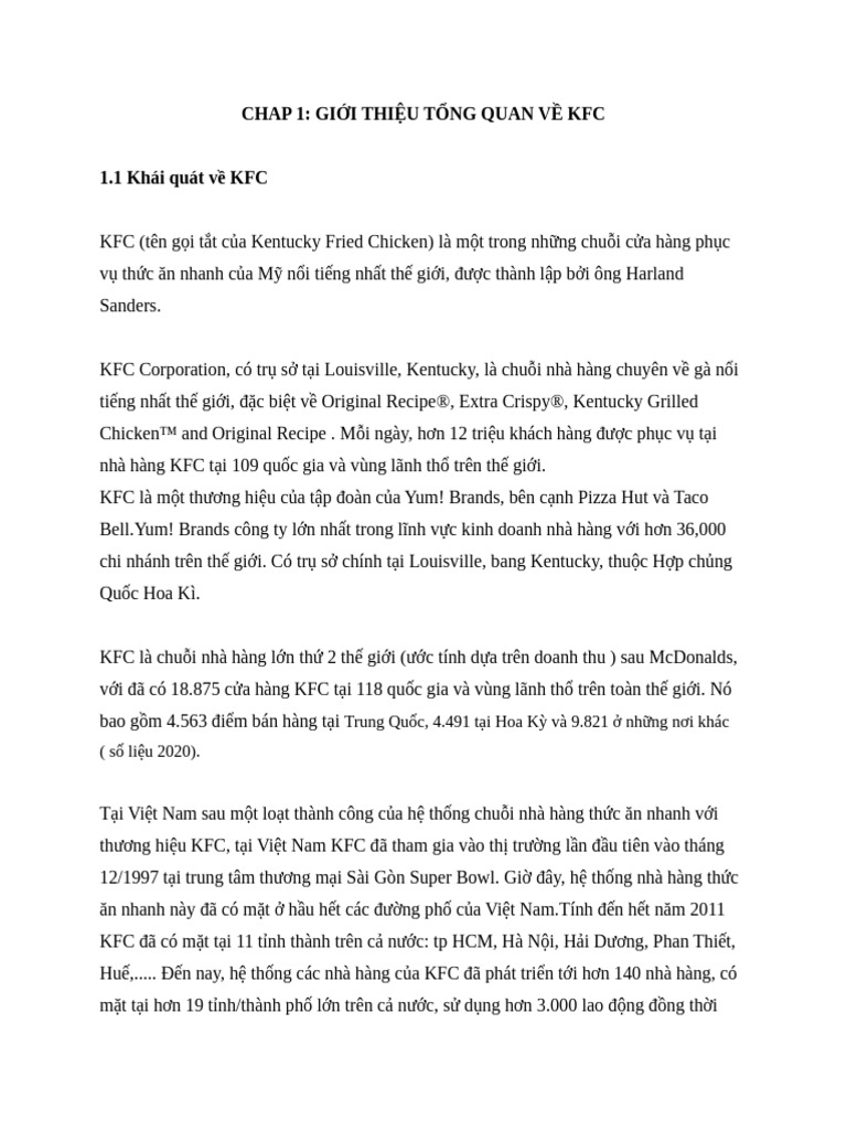 Document KFC | PDF