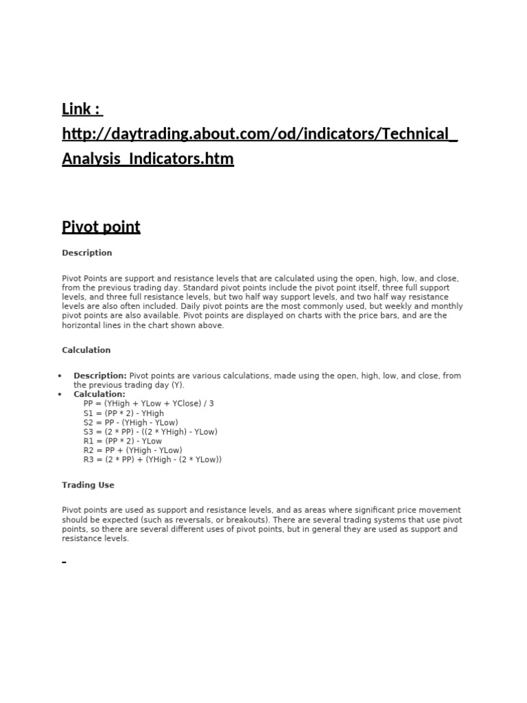 Pivot Points | PDF
