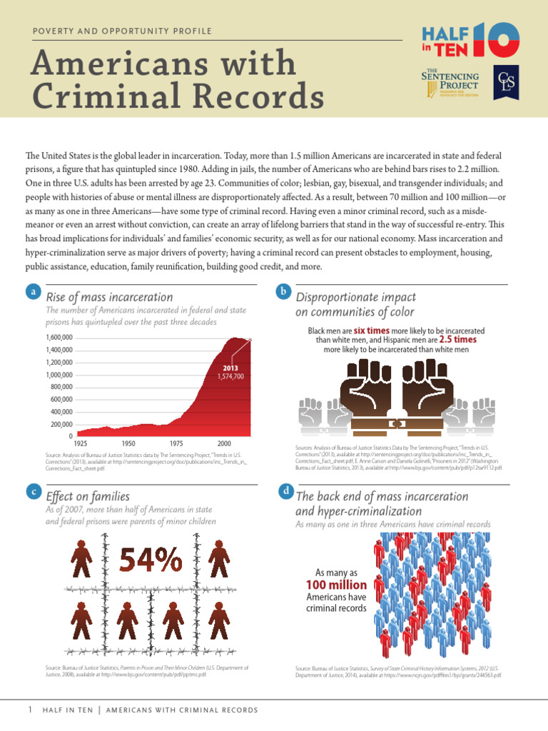 Americans With Criminal Records Poverty and Opportunity Profile | PDF ...