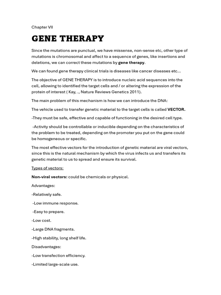gene therapy | PDF | Viral Vector | Gene Therapy