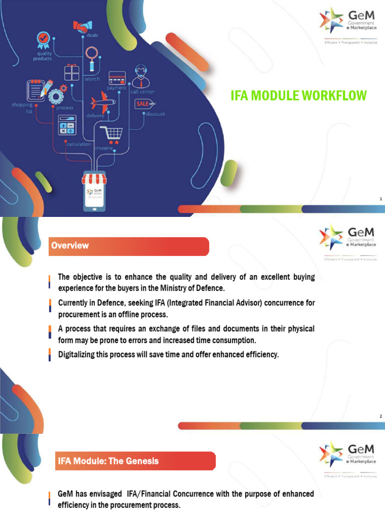 IFA Concurrence Workflow in GeM Portal | PDF | Procurement | User ...