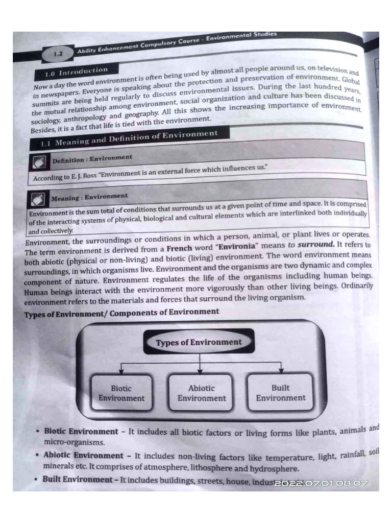 Unit 1 Evs | PDF
