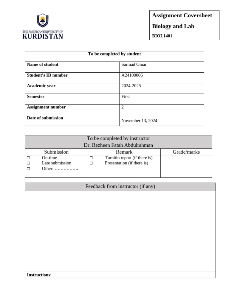 Assignment Sheet Template | PDF | Genetically Modified Organism ...