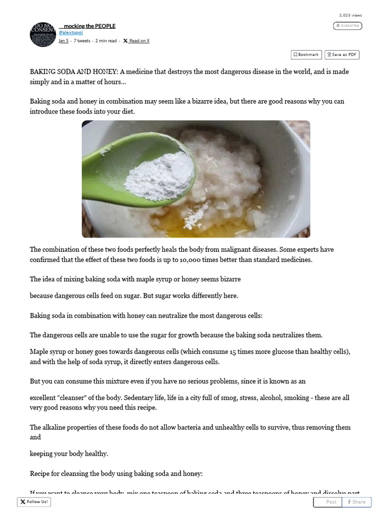 Baking Soda | PDF | Soft Drink | Honey
