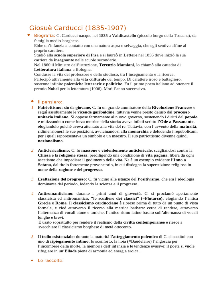 Giosuè Carducci | PDF