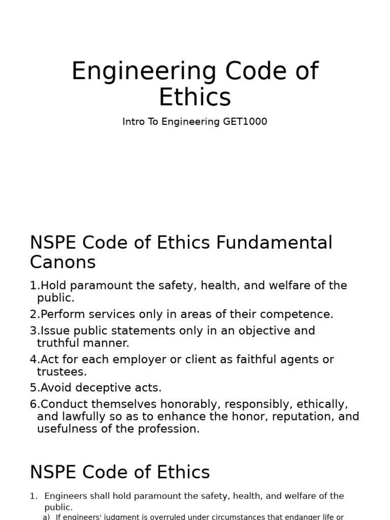 Engineering Ethics | PDF | Employment | Engineer