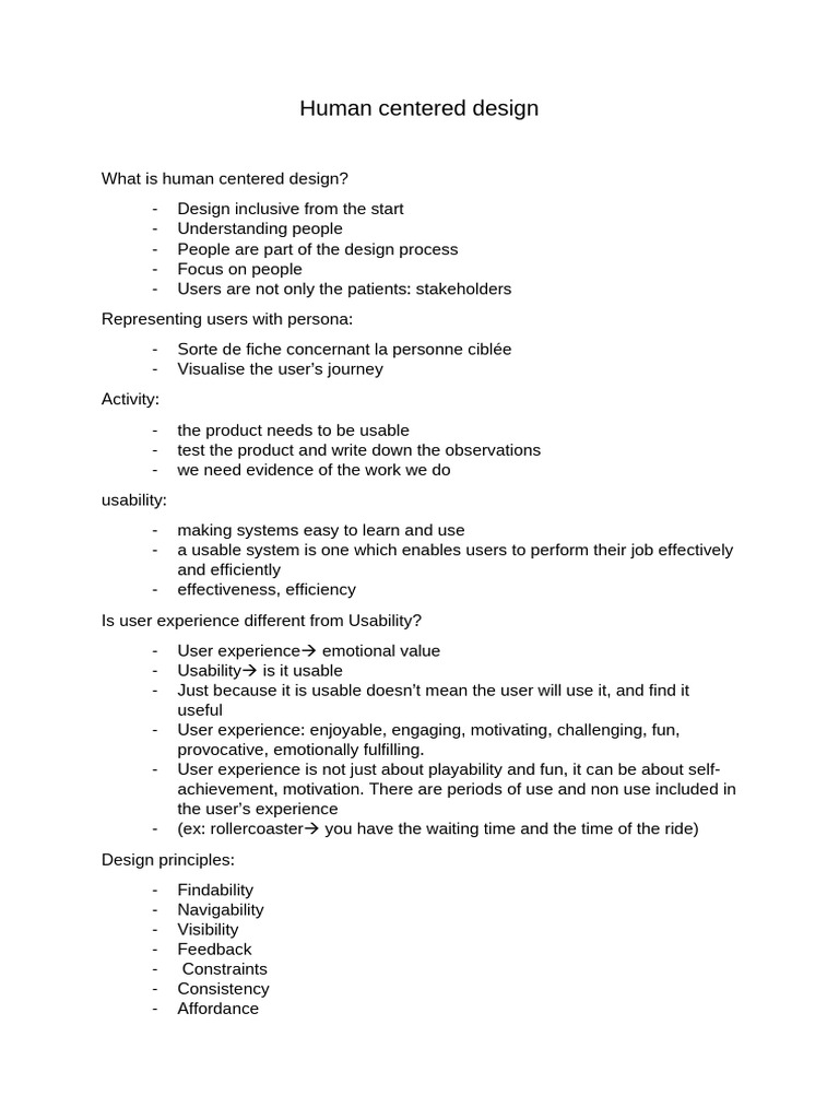 Human Centered Design Week 1 | PDF