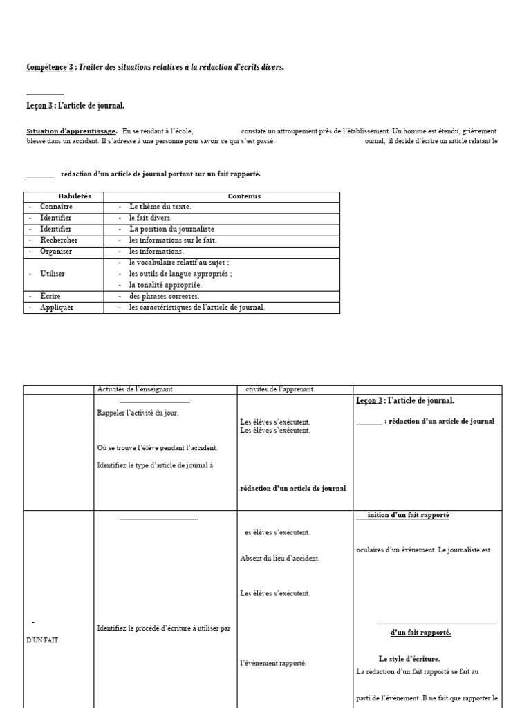 Rédaction d'un article de journal | PDF | Voitures | Motocyclette