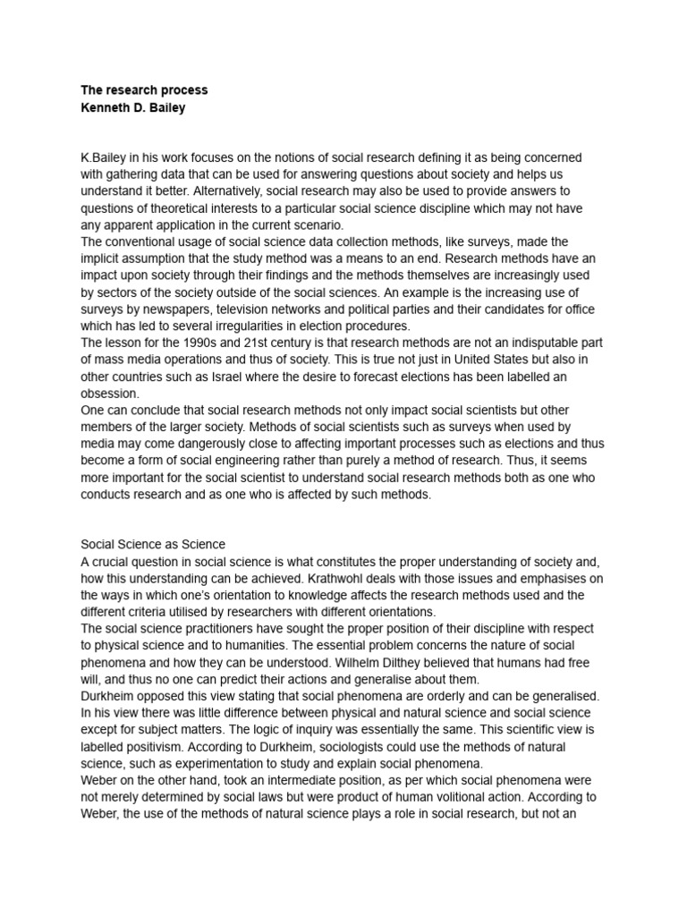 Steps in Social Research Process | PDF | Science | Sociology