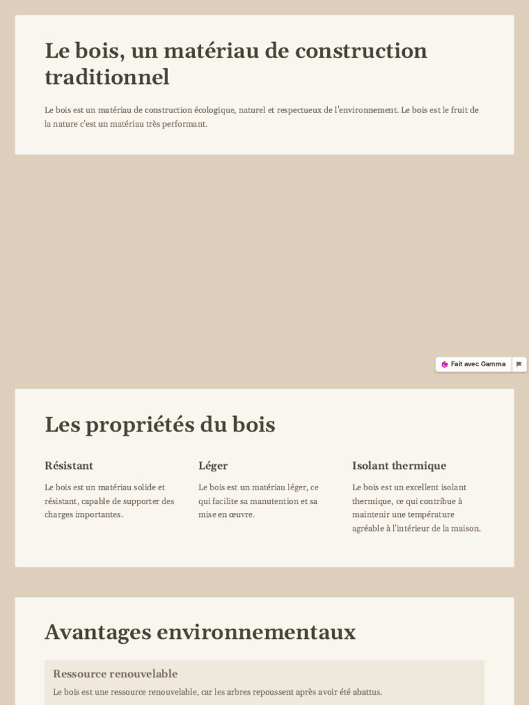 Le bois : matériau de construction durable | PDF