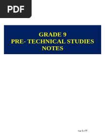 GRADE 9 PRETECHNICAL STUDIES NOTES-1