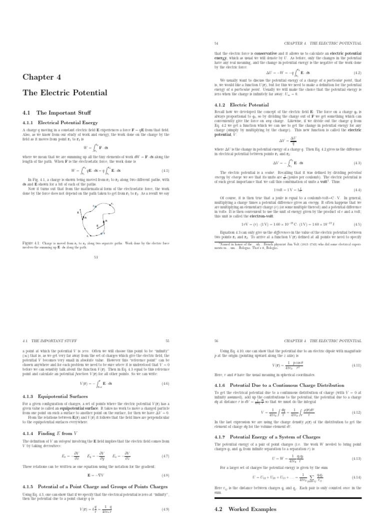Understanding Electric Potential Concepts | PDF | Electrostatics ...