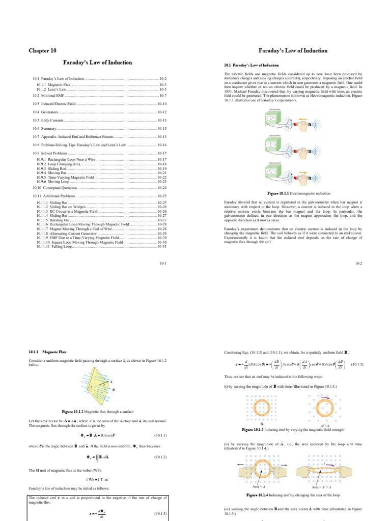 Faradays Law | PDF | Electromagnetic Induction | Mechanics
