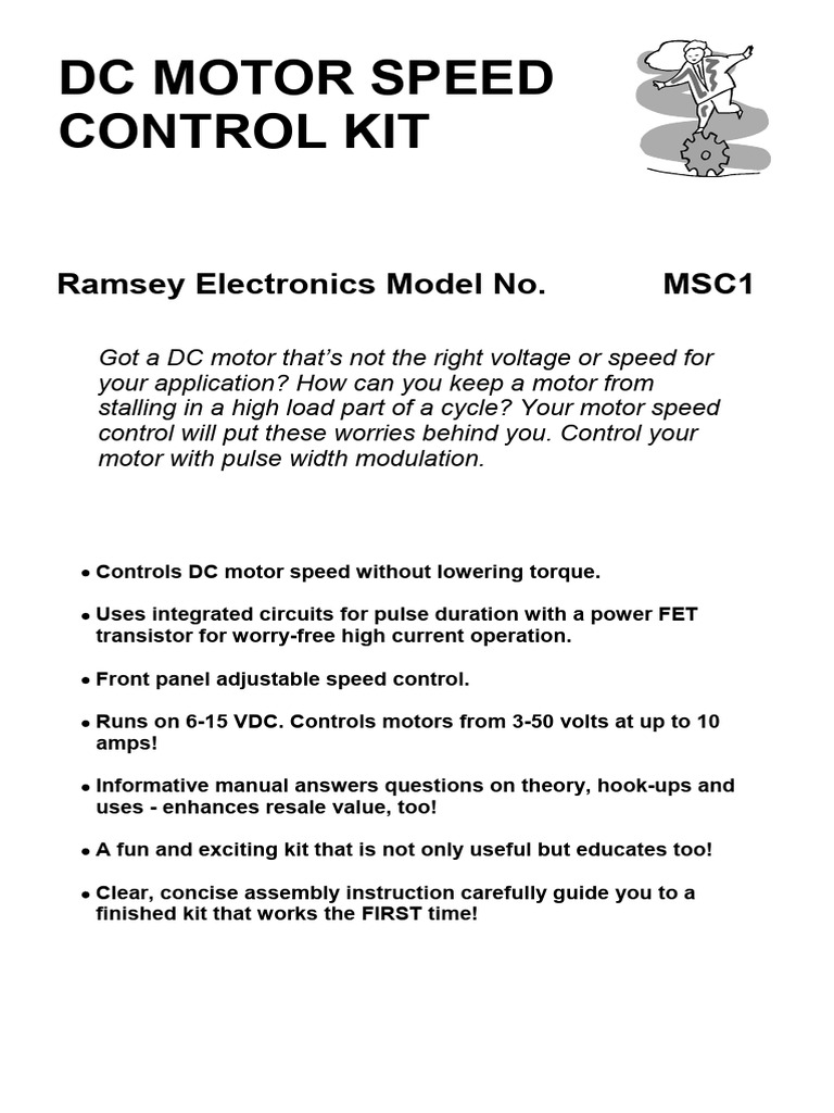 DC Motor Speed Control Kit Guide | PDF | Printed Circuit Board ...