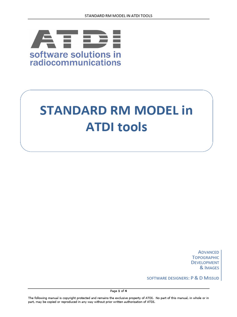 RM-Standard model in ATDI tools | PDF | Radio Propagation | Accuracy ...